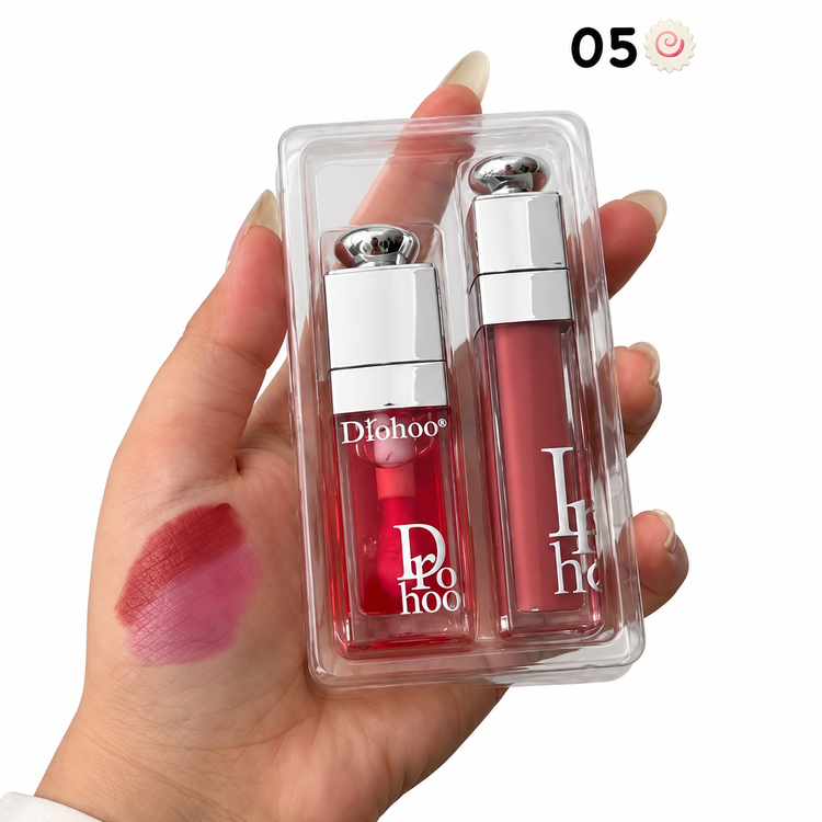 پک دو عددی لیپ گلاس و لیپ اویل دورهو طرح دیور